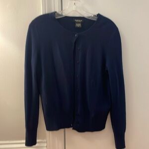 Blue cashmere cardigan sweater, size S